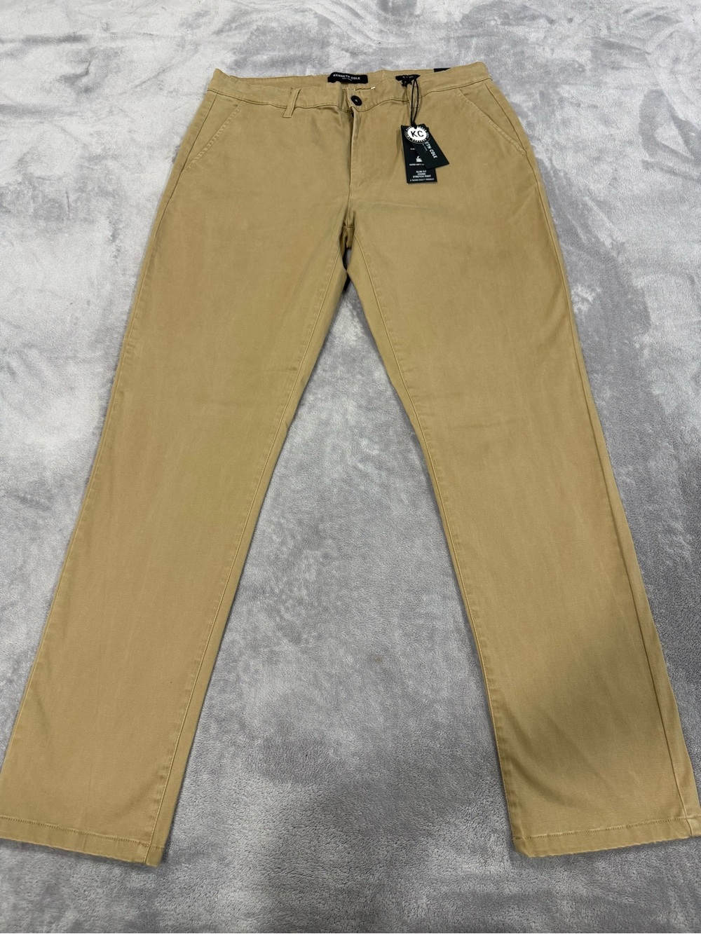 Kenneth Cole Techni-Cole Slim Fit Chino Pants Men's khaki Slim Fit Pants Waist